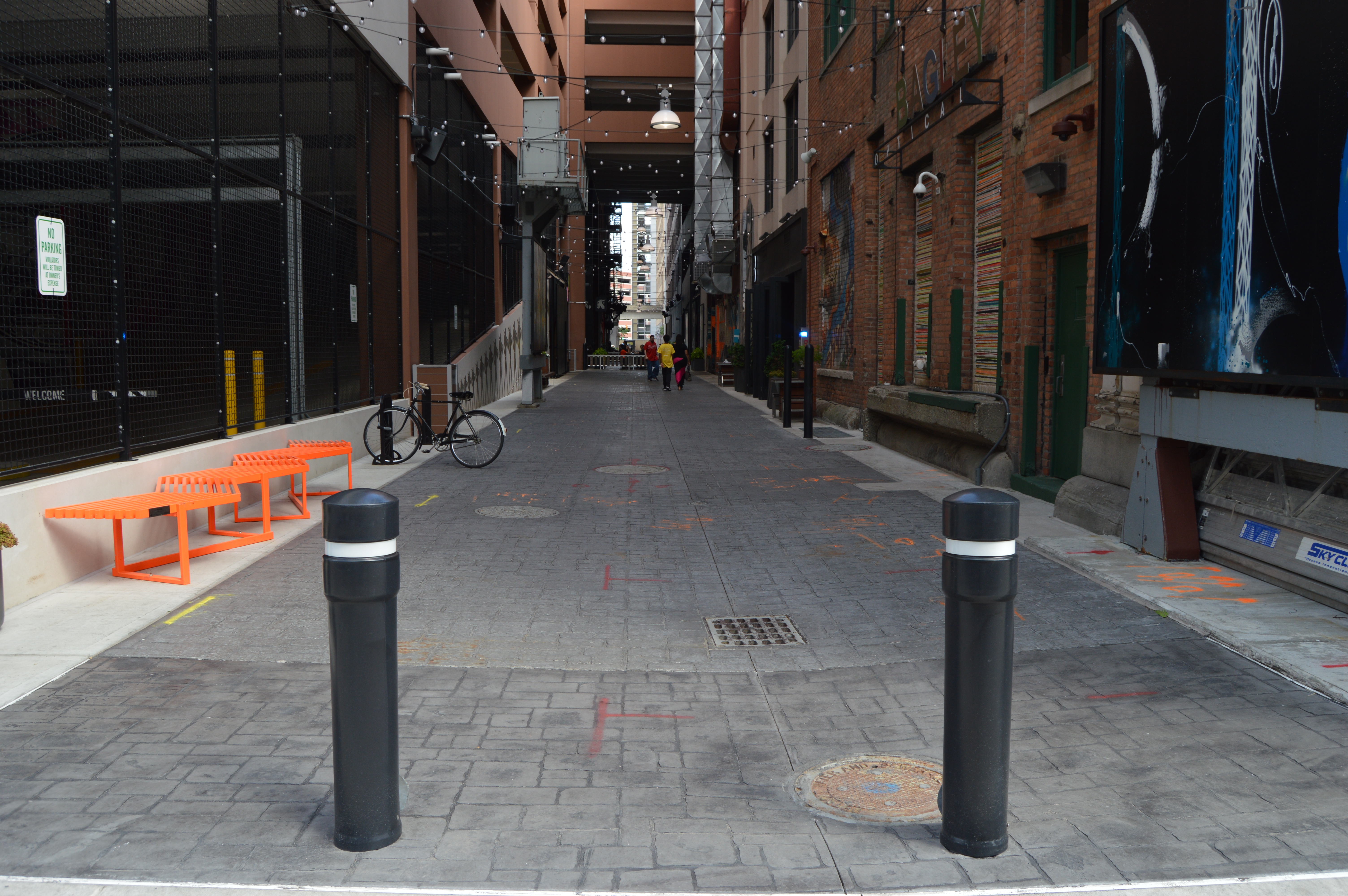 Decorative black bollard